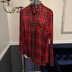 Topshop flannel button down top